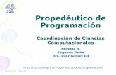 Propedéutico de Programación Coordinación de Ciencias ...ccc.inaoep.mx/~pgomez/cursos/programacion/presentaciones/sema… · Constructores tipo “copy class” • Cuando se pasan