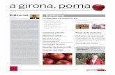 a girona, poma · a girona, poma núm. 01 año 2008 Editorial Tenéis en vuestras manos el primer número de la revista de la IGP Poma de Girona. Nos hace mucha ilusión presentárosla.