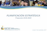 PLANIFICACIÓN ESTRATÉGICA - SECST · PLANIFICACIÓN ESTRATÉGICA Propuesta 2018-2020 Lunes 27 de noviembre, 2017. Objetivos Estratégicos 2018-2020 Construir y validar un proceso