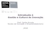 Introdução à Gestão e Cultura de Inovação · Gestão e Cultura de Inovação Prof. Carlos Arruda Núcleo de Inovação e Empreendedorismo 2018. Agenda 9h00 –11h00 Como inovam
