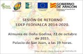 SESIÓN DE RETORNO EDLP FEDIVALCA 2014-2020.aragonparticipa.aragon.es/sites/default/files/presentac... · 2015-10-20 · Mejorar la competitividad de las Pymes en el sector Agroalimentación.