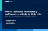 Panel: Mercados financieros y calificación crediticia de ... · Situación Colombia 2T17 Este informe ha sido elaborado por la Unidad de Colombia Economista Jefe de Colombia Juana