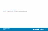 363n y especificaciones - Dell · 2020-06-11 · Lector de tarjetas multimedia Una ranura de tarjeta SD Puerto de acoplamiento No compatible Puerto del adaptador de alimentación
