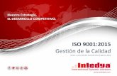 Nuestra Estrategia, SGI - Sistema de Gestión de la Calidad EL … y excelencia/ISO 9001... · 2016-08-23 · ISO 9001:2015 El OBJETIVO PRINCIPAL de ISO 9001 es proporcionar herramientas