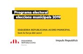 Programa electoral eleccions municipals 2019 necessأ riament vol dir de luxe i d'alt poder adquisitiuâ€“