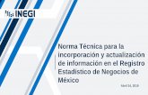 Directorio de unidades económicas - INEGI · Registro Estadístico de Negocios de México. RENEM: Infraestructura estadística y sus productos ... y validación del proyecto para