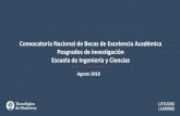 Convocatoria Nacional de Becas de Excelencia Académica ...itchetumal.edu.mx/images/2018/03Marzo/Posgrados-IngenieraTecno… · para Posgrado equivalente al 100% de la colegiatura