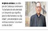 Iglesia catalana Los obis - Diócesis de Bilbao · De forma espontánea y convo cada a través de las redes socia les, una concentración unió ayer en Melilla a miembros de distin