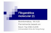 Filogenética molecular (I)webdiis.unizar.es/asignaturas/Bio/wp-content/uploads/2015/05/2003… · • supuestos básicos detrás de los árboles filogenéticos: 1. Las secuencias