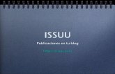 ISSUU · 2013-09-11 · el documento PDF que queremos subir a ISSUU Le damos un título, una breve descripción ponemos un par de Keywords (palabras clave para que otros usuarios
