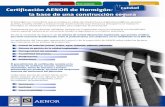Certificación AENOR de Hormigón: la base de una ... · Dosificaciones. Instalaciones. El procedimiento de certificación consiste en la . realización de auditorías anuales, inspecciones