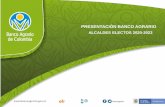 PRESENTACIÓN BANCO AGRARIO - centrodemocratico.com€¦ · PRESENTACIÓN BANCO AGRARIO ALCALDES ELECTOS 2020-2023. 2 EL BAC EN GRANDES CIFRAS $ 25.2 Billones Captaciones $ 13.6 Billones