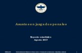 Asuntos en juzgados penalesReporte estadístico agosto 2017 Asuntos en juzgados penales PJENL 2017 Poder Judicial del Estado de Nuevo León | Consejo de la Judicatura | Estadística