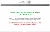CLIMA Y CULTURA ORGANIZACIONAL ENCUESTA …...CULTURA ORGANIZACIONAL (PTCCO) 2017 Unidad Especializada en Investigación de Delitos Contra la Salud. (411) Prácticas de Transformación