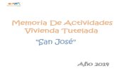 MEMORIA DE ACTIVIDADES 2010 - Vivienda Tutelada · MEMORIA 2014 2 1.- INTRODUCCIÓN: Las actividades llevadas a cabo en la vivienda tutelada San José de Buñol en este año 2014,
