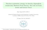 Nuclear symmetry energy in density-dependent relativistic ... · 6/25/2015  · Nuclear symmetry energy in density-dependent relativistic Hartree-Fock theory: the role of Fock terms