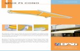 Toldos de brazos extensibles HELIX PS CONO H · HELIX PS CONO is a folding arm awning on fixed independent side brackets, with two sheated cables or stainless steel chain arms. The