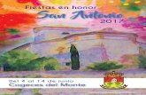 Fiestas en honor San Antonio - Ayuntamiento Cogeces del Montecogecesdelmonte.es/pdf/fiestas-en-honor-a-san-antonio-2017.pdf · San Antonio Del 4 al 14 de junio. Cogeces del Monte.