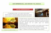 LOS MINERALES, LAS ROCAS Y EL SUELO. · 2020-03-31 · Los minerales tienen formas también muy diferentes. DUREZA BRILLO Cada mineral tiene un color característico. Por ejemplo,