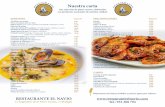 Nuestra carta - Restaurante El Navío El Navio_Interactivo 2.pdf · Fideos negros (Con vieiras, pimientos del piquillo, langostinos y setas) Pipirrana de pulpo Latas de anchoas del