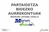 PARTAIDETZA BIDEZKO AURREKONTUAK - Maruri-Jatabe · Acordar y colaborar con Mungia, para conseguir una vía por la que sea posible realizar el trayecto Maruri-Mungia caminando y también