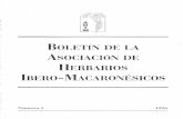 Boletín de la Asociación de Herbarios Ibero-Macaronésicos ...En la Asamblea de la AlIlM celcbrada en Madrid el día 24 de novicm.bre de 1995, se acordó mantener el Boletín con