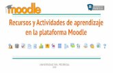 Recursos y Actividades de aprendizaje en la plataforma Moodle201.151.76.70/.../imagenes/Herramientas_Moodle.pdf · Moodle sirve para crear espacios de enseñanza en línea y administrar,