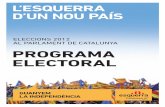 ELECCIONS 2012 AL PARLAMENT DE CATALUNYA PROGRAMA E Societat de la informaci£³ ... La Llei electoral