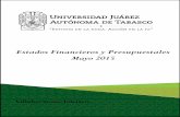 Estados Financieros y Presupuestales Mayo 2015 · 2016-10-24 · 11 UNIVERSIDAD JUÁREZ AUTÓNOMA DE TABASCO NOTAS A LOS ESTADOS FINANCIEROS AL 31 DE MAYO DE 2015 (Cifras en pesos)