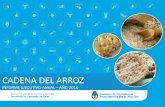 CADENA DEL ARROZ · A nivel mundial, la producción de arroz de Argen7na no cumple un rol destacado ya que históricamente par7cipa con menos del 1% de la producción mundial de arroz