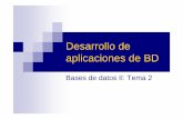 Desarrollo de aplicaciones de BD - informatica.uv.esinformatica.uv.es/docencia/iiguia/asignatu/2000/BD... · Una aplicación es un programa informático que realiza una tarea. Una