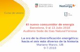El nuevo consumidor de energía - Fundación Naturgy · El nuevo consumidor de energía Barcelona, 9 al 13 Julio 2018 Auditorio Sede de Gas Natural Fenosa La era de la diversificación