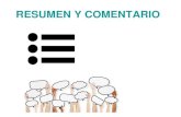RESUMEN Y COMENTARIO - literoltura.esliteroltura.es/sites/default/files/Resumen y Comentario abreviado.pdf · Subrayado Resalta gráficamente las ideas fundamentales para observarlas