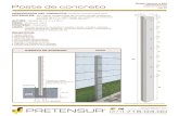 Boletin poste de concreto - Pretensur · PDF file Poste de concreto pretensado. Poste de concreto Boletín técnico # 233 Especificaciones Poste de Concreto Ene 12 DESCRIPCIÓN DEL