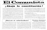 PARTIDO COMUNISTA INTERNACIONAL i Abajo la constituciOn · NOVIEMBRE de 1978 n!! 17 t' omunista PARTIDO COMUNISTA INTERNACIONAL precio: 15Ptas-2FF-1,SFS i Abajo la constituciOn !