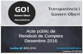 Transparència i Govern Obert · Transparència 1000 – Situació Desembre 2016 • 51% Ajuntaments (47 ajs.) menors de 1000 hab. adherits i treballant. • Valoració del servei