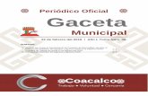 Periódico Oficial Gaceta - files.coacalco.gob.mx · Periódico Oficial Gaceta Municipal 22 de febrero del 2019 / Año I, Tomo Núm. 06 SUMARIO: 1. Acuerdo por el que el Ayuntamiento