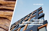 NUESTRA RESPONSABILIDAD SOCIAL EMPRESARIAL · La Responsabilidad Ambiental en Mirabaud se manifiesta en la ... aquellos relativos al desarrollo sostenible y la Responsabilidad Social