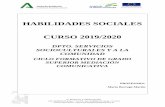 HABILIDADES SOCIALES CURSO 2019/2020 · HABILIDADES SOCIALES CURSO 2019/2020 DPTO. SERVICIOS SOCIOCULTURALES Y A LA ... 9.2. Medidas específicas: La atención a la diversidad en
