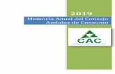 Memoria Anual del Consejo Andaluz de Consumo · 2020-06-25 · ORGANO SECTORIAL DEL SERVICIO ELÉCTRICO. 1. Objeto y Naturaleza. El Reglamento de Organización y Funcionamiento del