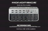 Serie de Pro Audio - Monopricehub.com · • Esterio USB Audio Interfas (Audio Resolucion: 16-bit; asta 48kHz sample rate) • 8 Canales de audio • 14 Entradas/Salidas Esterio •