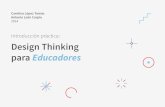Introducción práctica: Design Thinking para Educadores · Design Thinking para Educadores Campos de aplicación ESPACIO SISTEMA ALUMNO APRENDIZAJE Carolina López Tomás CFIE 2014.