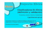 Proyecto Elvira - UGRleo.ugr.es/elvira/Meetings/Bubion2003/ProyectoElvira_C... · 2003-07-08 · (Vector lista1, Vector lista2); El tamaño de la muestras tiene que estar entre 6