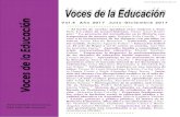 Voces de la Educación - FLACSOANDES€¦ · Voces de la Educación * El hecho de enseñar igualdad entre mujeres y hom- bres. Un relato de acontecimientos, Víctor Amar Rodrí-guez