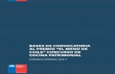 BASES DE CONVOCATORIA AL PREMIO “EL MENÚ DE CHILE” CONCURSO DE COCINA PATRIMONIAL · 2019-12-12 · patrimonial, compuesto por una sucesión de platos y sus bebidas características.