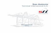 Terminal Internacional S.A. - Sti · Internacional S.A. (STI), correspondientes al año 2014. En el ejercicio, pudimos constatar que el año 2014 el comercio exterior de Chile enfrentó