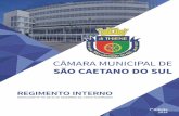 REGIMENTO INTERNO - Site da Câmara Municipal de São ... · Quadro, conﬁgurando os limites do Município de São Caetano do Sul, que era então efetivamente criado. 3 de abril