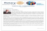 CARTA DEL GOBERNADOR Julio 2017 - rotary4281.org 2017 (1).pdf · Sam vio en los socios de Rotary "una increíble pasión para marcar la diferencia" y quería "hacer uso de ese entusiasmo