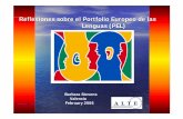 Reflexiones sobre el Portfolio Europeo de las Lenguas (PEL)eibz.educacion.navarra.es/baliabideak/portfolioa/agenda/...• El tiempo de clase está empleado en el PEL en vez de actividades