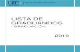 LISTA DE GRADUANDOS - Registro Universitario · Lista de Graduandos UTN I-2019 Pág. 13 LISTA DE GRADUANDOS I-2019 SEDE ATENAS DIPLOMADO Diplomado Universitario en Asistencia Veterinaria